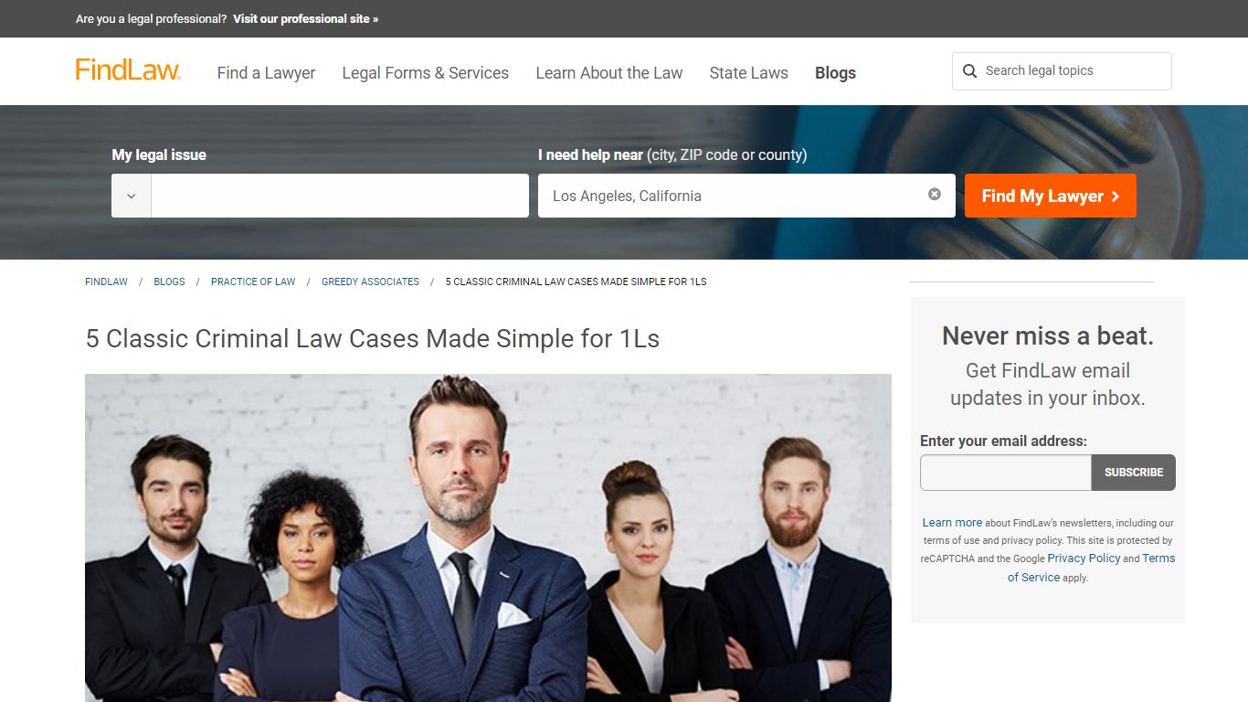5 Classic Criminal Law Cases Made Simple for 1Ls - FindLaw